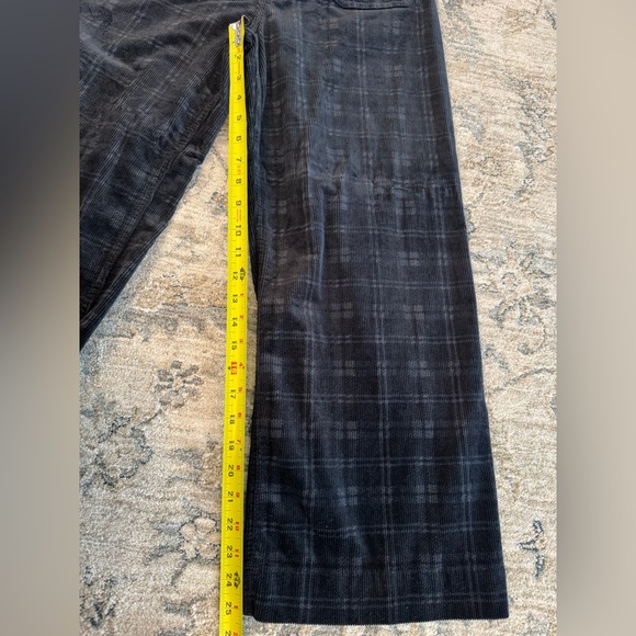 Meave The Colette Cropped Wide-Leg Plaid Corduroy Pants - Picture 5 of 9